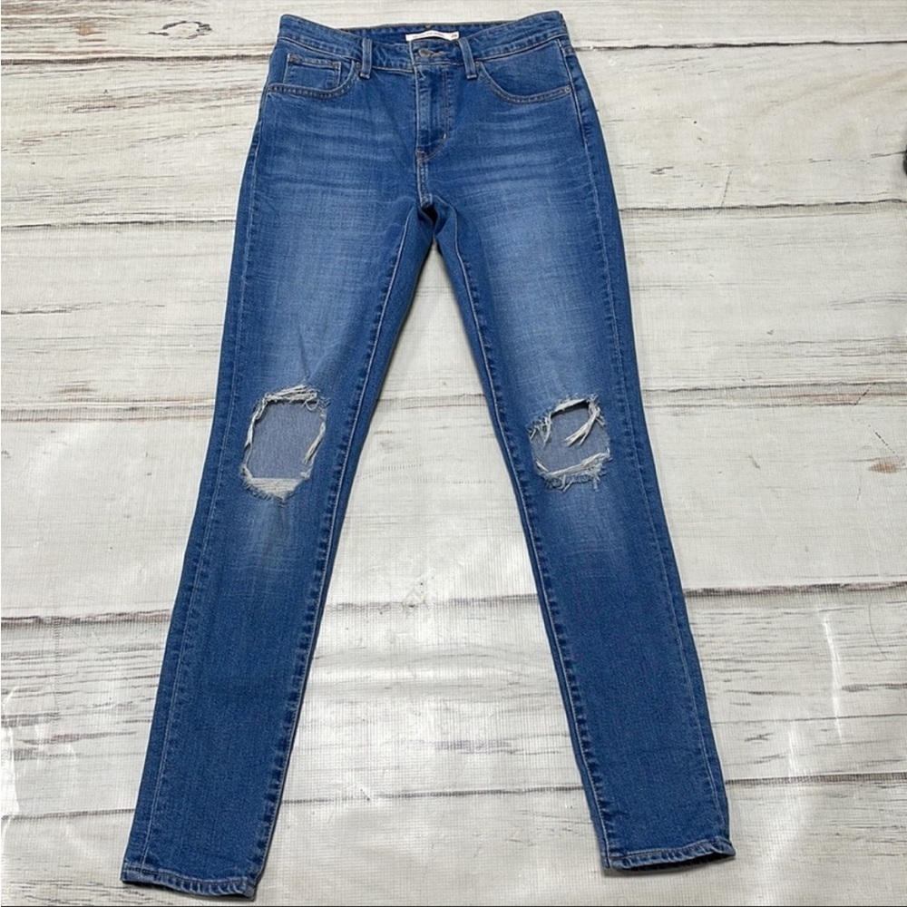 Levi’s Jeans High Waist 721 Distressed Denim Size 26